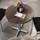 Dark Brown Top/Silver Base |#| Commercial 30" DK BN Wood Tabletop-22" x 22" SIL Table Height Cast Iron X Base