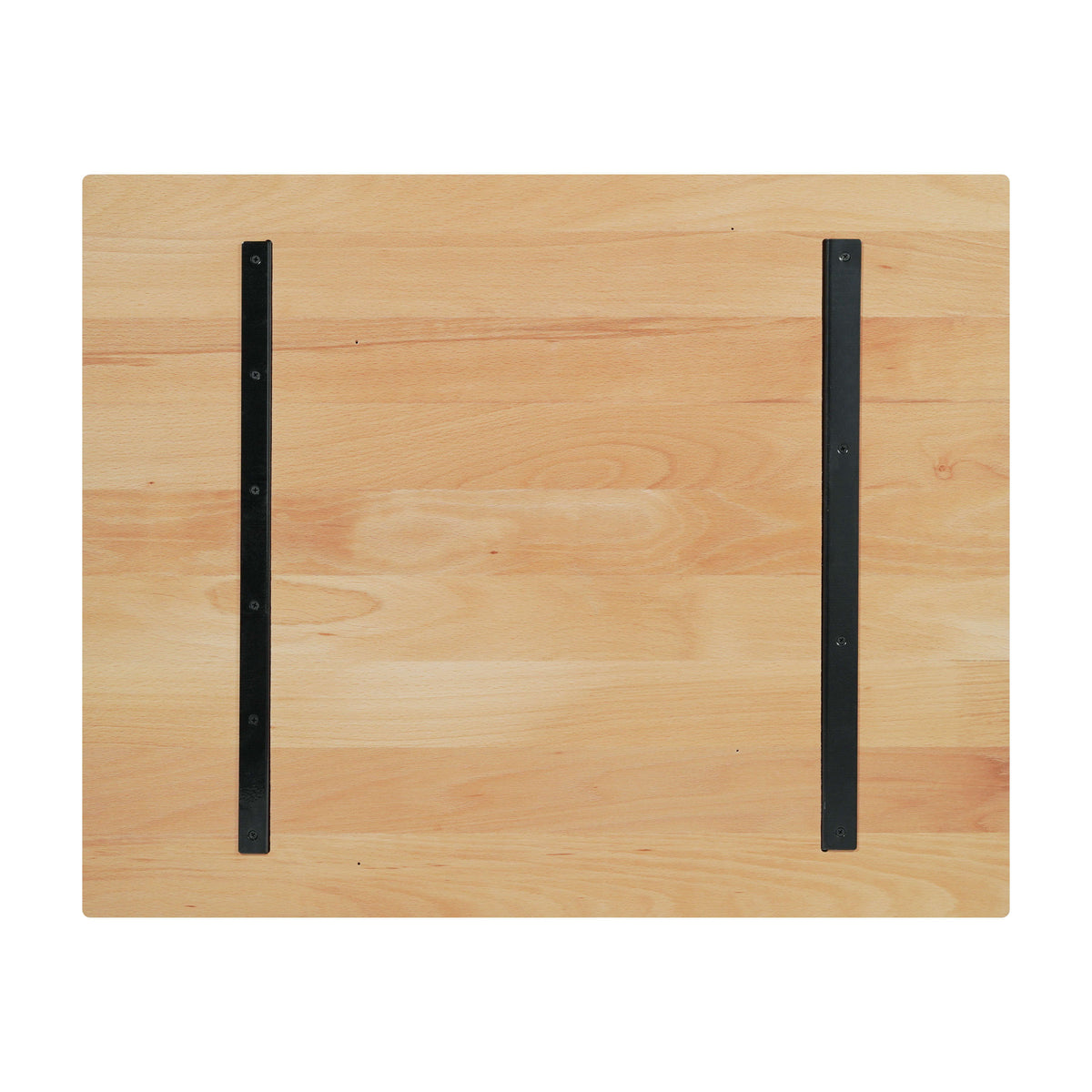 Natural,24"W x 30"L |#| 24x30 Commercial Solid Wood Tabletop with Support Bars for Indoor Use-Natural