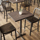 Dark Brown,24"W x 30"L |#| 24x30 Commercial Solid Wood Tabletop with Support Bars for Indoor Use-Dark Brown