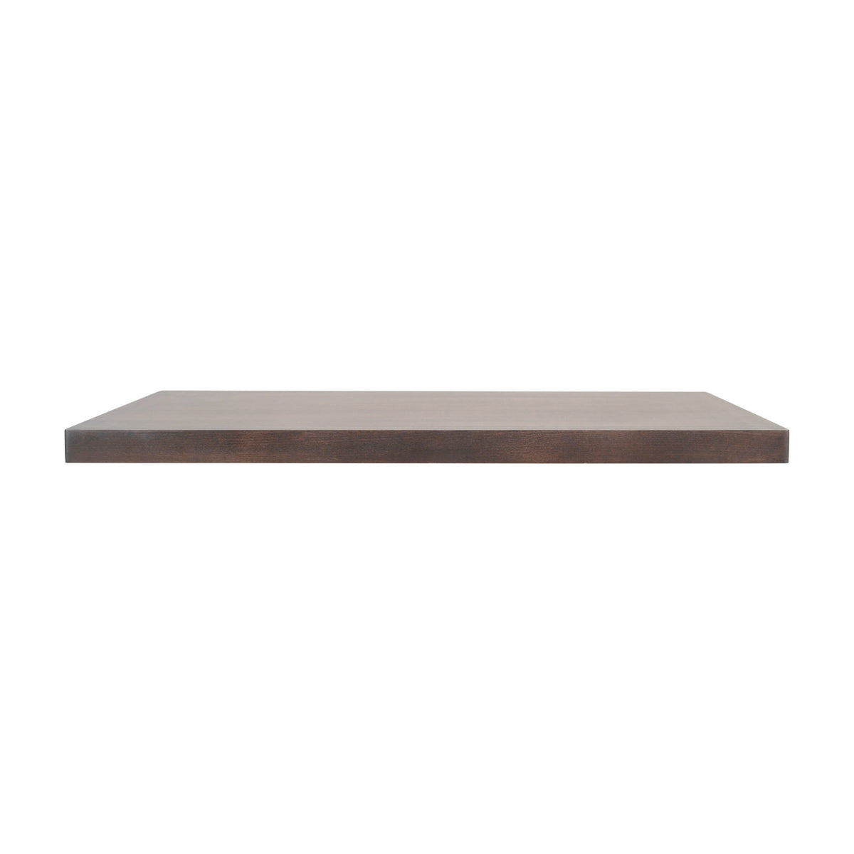 Dark Brown,24"W x 30"L |#| 24x30 Commercial Solid Wood Tabletop with Support Bars for Indoor Use-Dark Brown