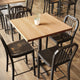 Natural |#| 36x36 Commercial Solid Wood Tabletop with Support Bars for Indoor Use-Natural