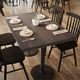 Dark Brown,30"W x 48"L |#| 30x48 Commercial Solid Wood Tabletop with Support Bars for Indoor Use-Dark Brown