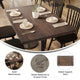 Dark Brown,30"W x 48"L |#| 30x48 Commercial Solid Wood Tabletop with Support Bars for Indoor Use-Dark Brown