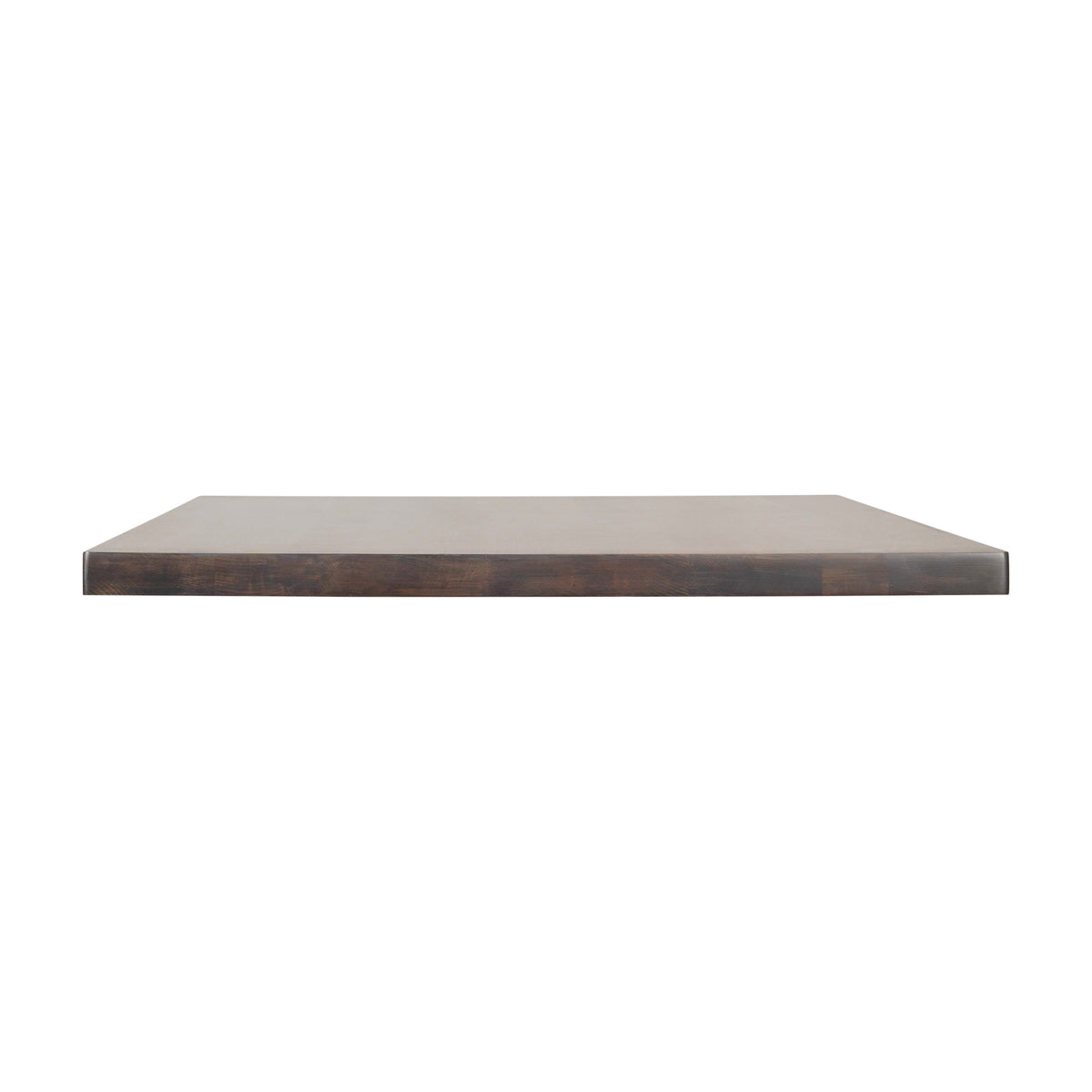 Dark Brown,30"W x 48"L |#| 30x48 Commercial Solid Wood Tabletop with Support Bars for Indoor Use-Dark Brown