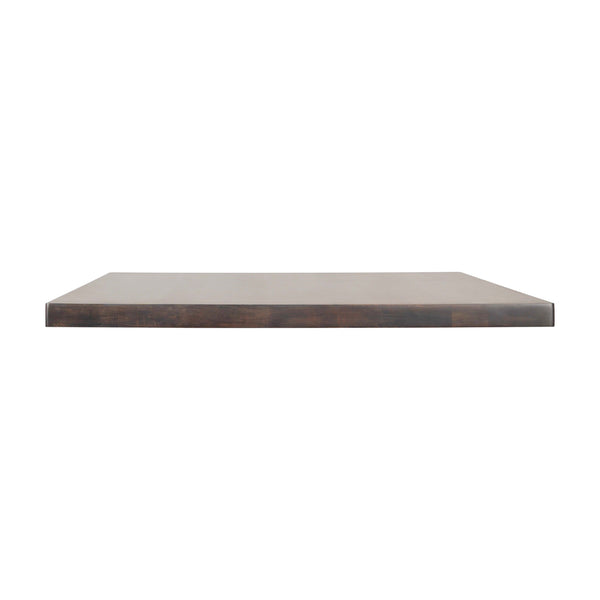 Dark Brown,30"W x 48"L |#| 30x48 Commercial Solid Wood Tabletop with Support Bars for Indoor Use-Dark Brown
