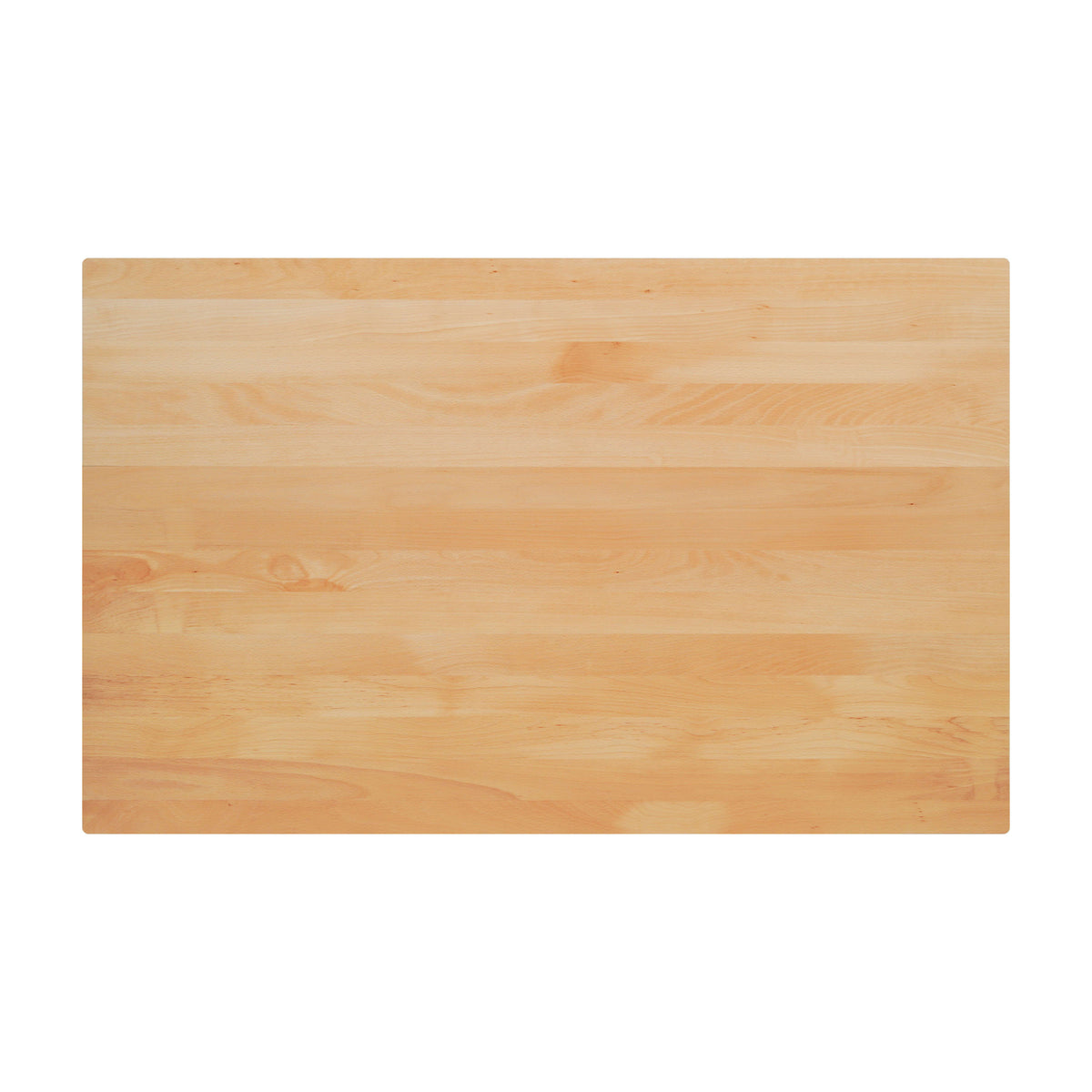 Natural,30"W x 48"L |#| 30x48 Commercial Solid Wood Tabletop with Support Bars for Indoor Use-Natural