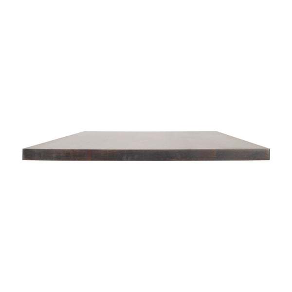 Dark Brown,30"W x 60"L |#| 30x60 Commercial Solid Wood Tabletop with Support Bars for Indoor Use-Dark Brown