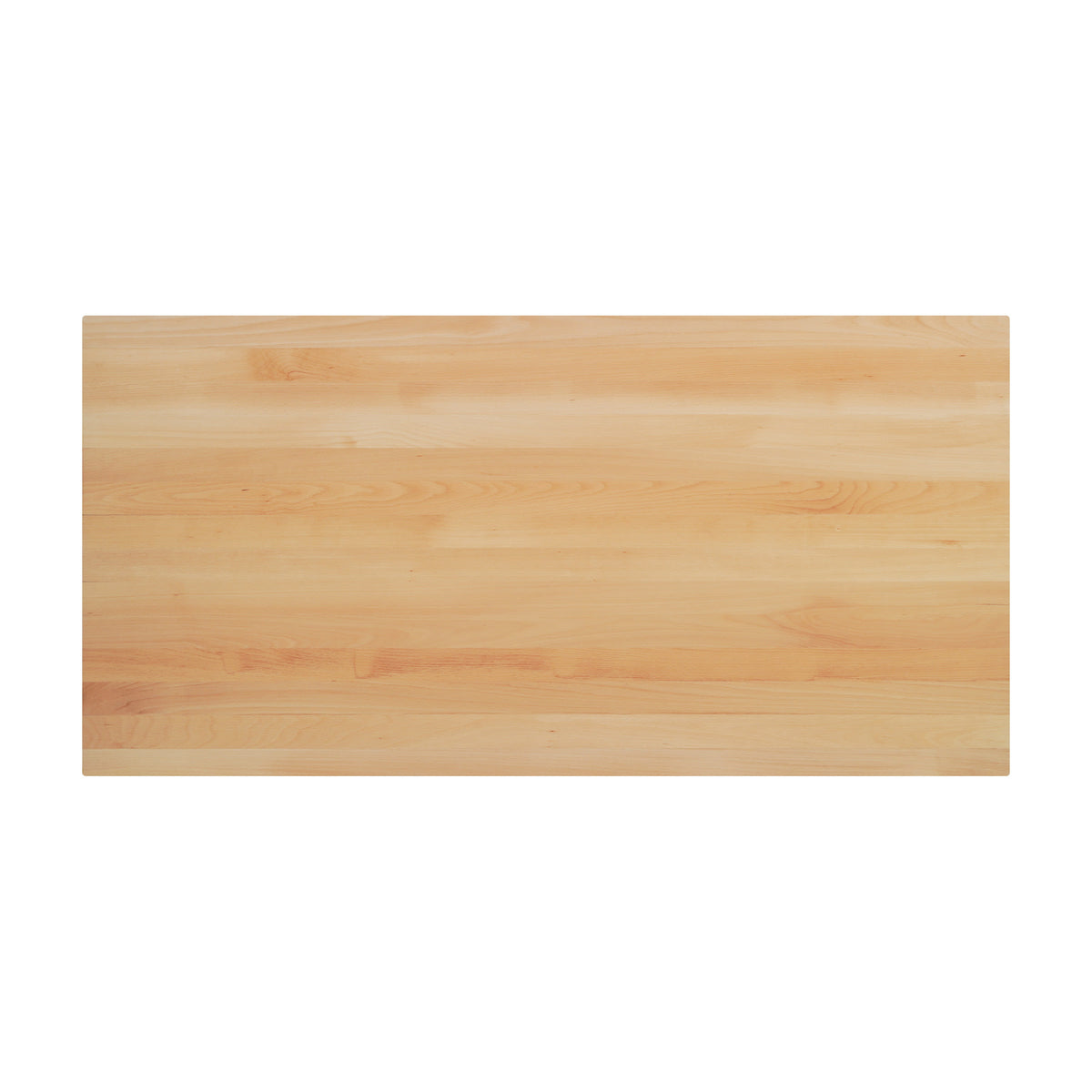 Natural,30"W x 60"L |#| 30x60 Commercial Solid Wood Tabletop with Support Bars for Indoor Use-Natural