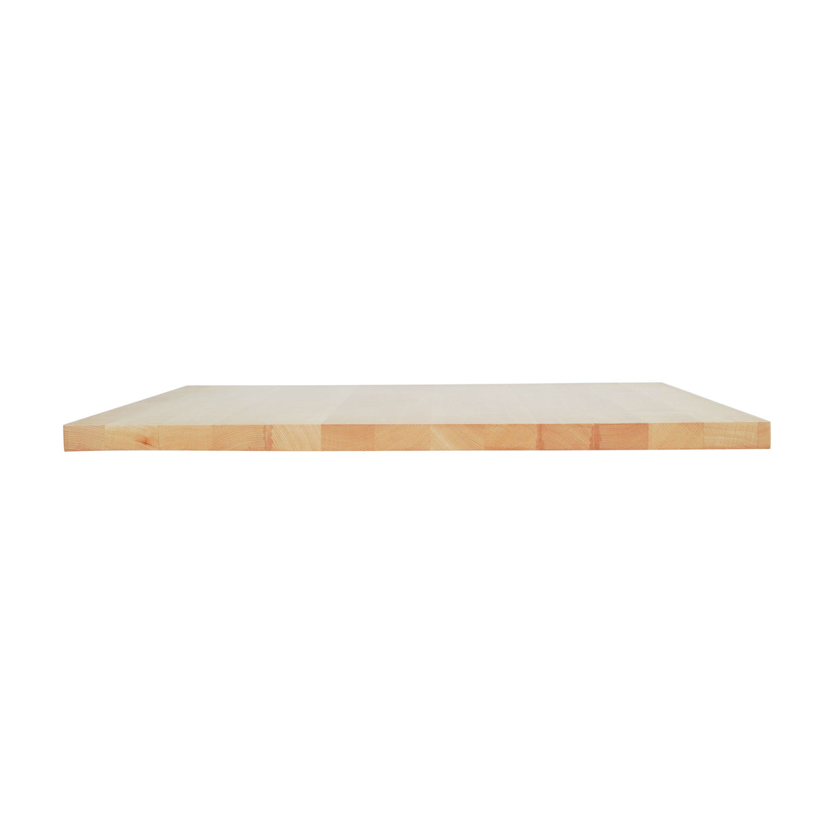 Natural |#| 36x36 Commercial Solid Wood Tabletop with Support Bars for Indoor Use-Natural