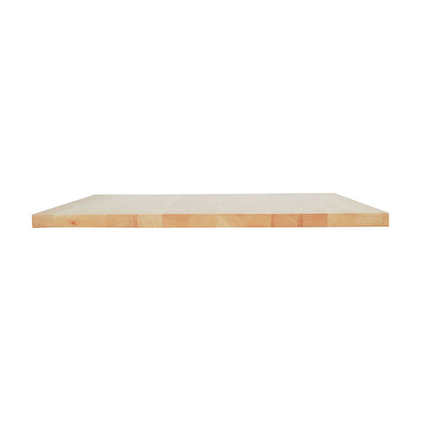 Natural |#| 36x36 Commercial Solid Wood Tabletop with Support Bars for Indoor Use-Natural