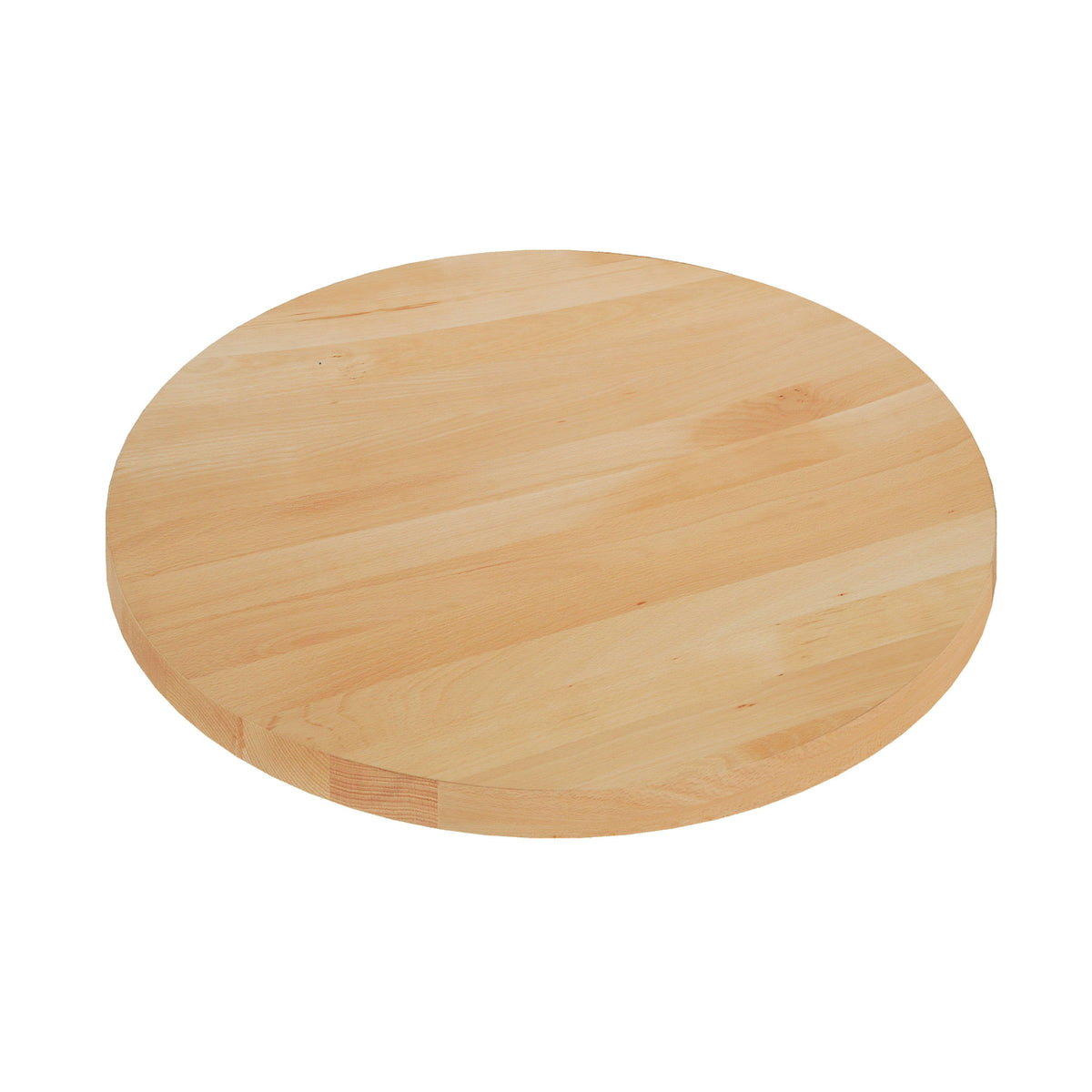 Natural |#| 30"RD Commercial Solid Wood Tabletop with Support Bars for Indoor Use-Natural