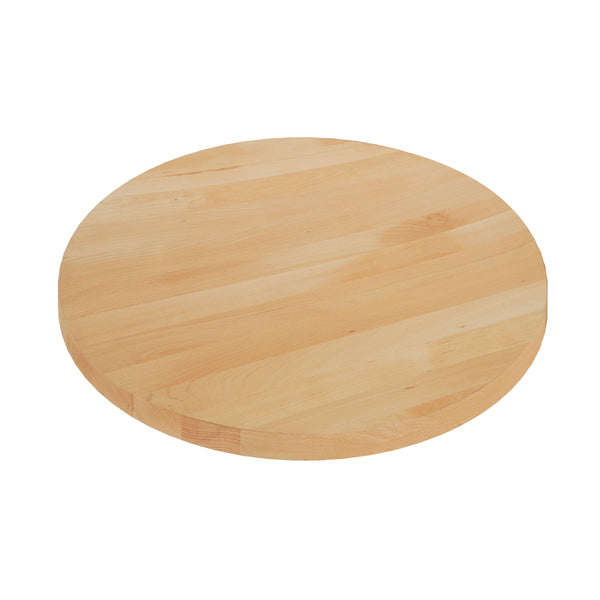 Natural |#| 30"RD Commercial Solid Wood Tabletop with Support Bars for Indoor Use-Natural