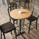 Natural |#| 30"RD Commercial Solid Wood Tabletop with Support Bars for Indoor Use-Natural