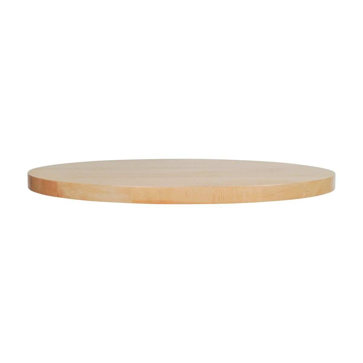 Natural |#| 30"RD Commercial Solid Wood Tabletop with Support Bars for Indoor Use-Natural