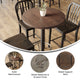 Dark Brown |#| 30"RD Commercial Solid Wood Tabletop with Support Bars for Indoor Use-Dark Brown