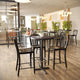 Dark Brown |#| 30"RD Commercial Solid Wood Tabletop with Support Bars for Indoor Use-Dark Brown