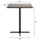 Dark Brown Top/Black Base |#| Commercial 36" SQ Dark Brown Tabletop-30x30 Bar Height Black Cast Iron X Base