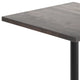 Dark Brown Top/Black Base |#| Commercial 36" SQ Dark Brown Tabletop-30x30 Bar Height Black Cast Iron X Base