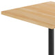 Natural Top/Black Base |#| Commercial 36" SQ Natural Tabletop-30x30 Bar Height Black Cast Iron X Base