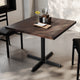 Dark Brown Top/Black Base |#| Commercial 36" SQ Dark Brown Tabletop-30x30 Table Height Black Cast Iron X Base