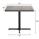 Dark Brown Top/Black Base |#| Commercial 36" SQ Dark Brown Tabletop-30x30 Table Height Black Cast Iron X Base