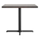 Dark Brown Top/Black Base |#| Commercial 36" SQ Dark Brown Tabletop-30x30 Table Height Black Cast Iron X Base