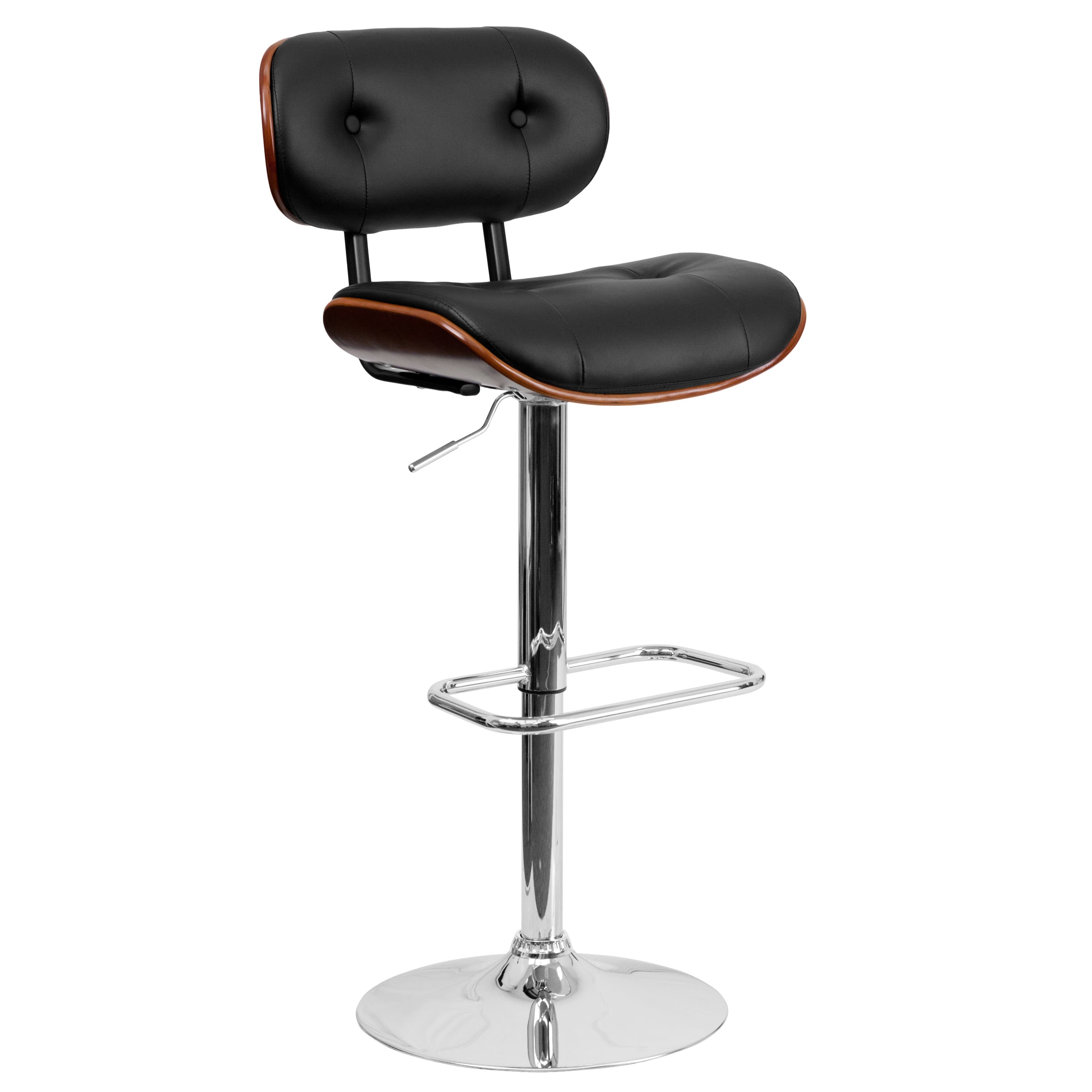 White bentwood top bar stools
