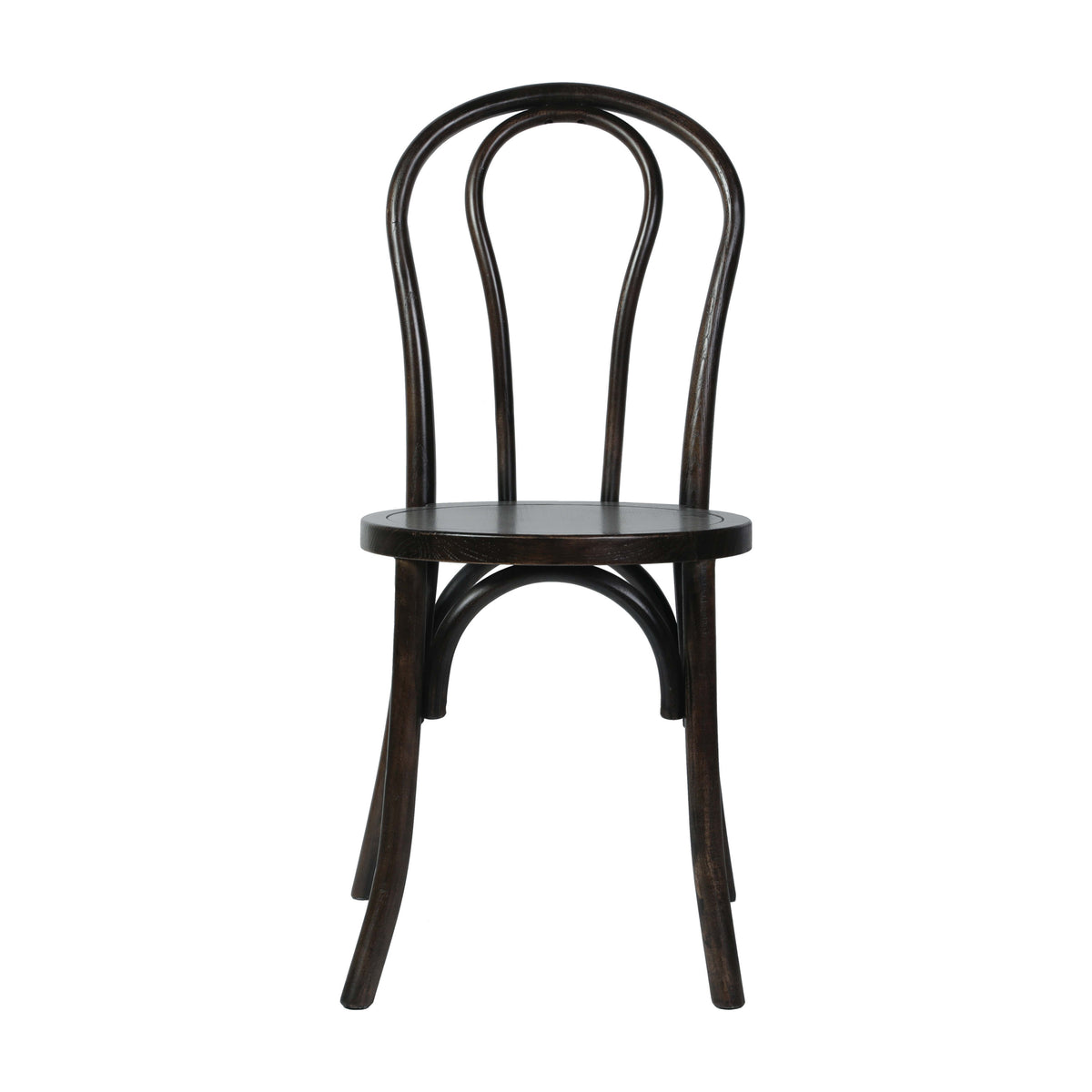 Early American Wood |#| Thonet Solid Wood Stackable Dining Chair with Fixed Floor Glides in EA.
