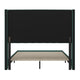 Emerald Velvet,Full |#| Full Size Upholstered Platform Bed with Wingback Headboard - Emerald Velvet