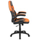 Orange |#| Ergonomic Orange and Black Computer Gaming Chair with Padded Flip-Up Arms
