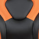 Orange |#| Ergonomic Orange and Black Computer Gaming Chair with Padded Flip-Up Arms