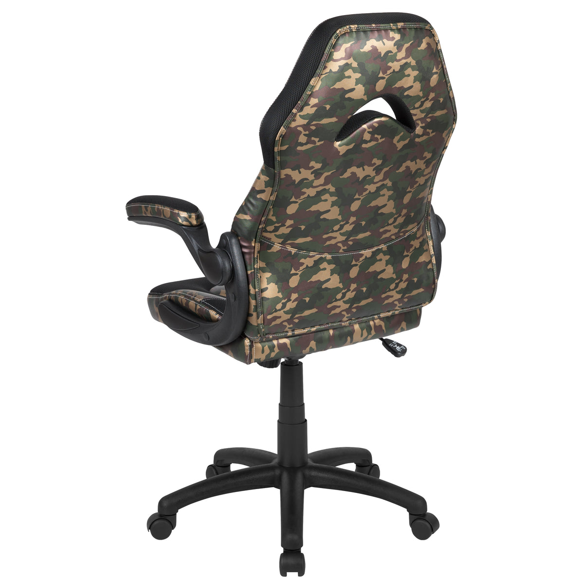 Camouflage |#| Ergonomic Camo and Black Computer Gaming Chair with Padded Flip-Up Arms
