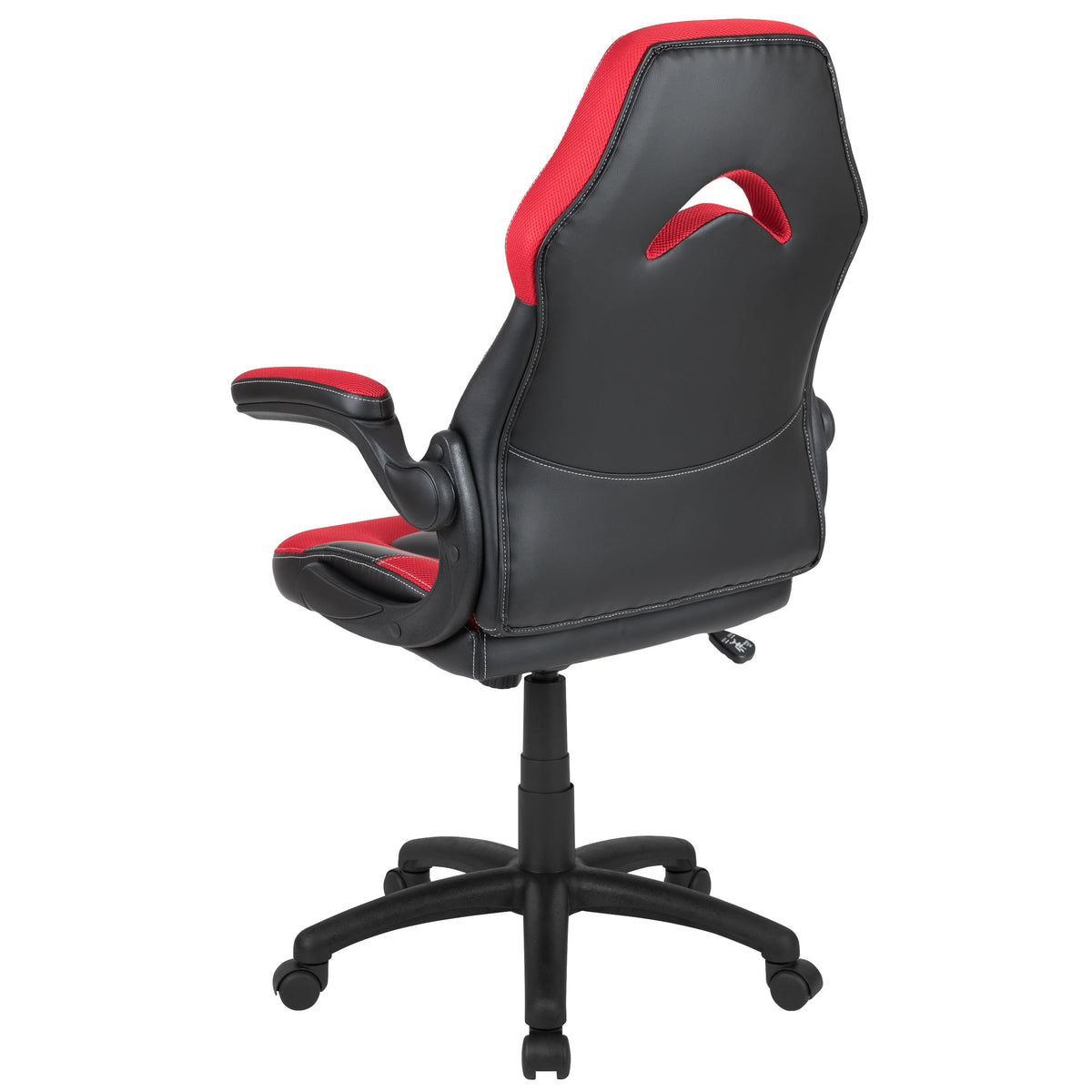 Red |#| Ergonomic Red and Black Computer Gaming Chair with Padded Flip-Up Arms