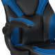 Blue |#| Ergonomic Blue and Black Computer Gaming Chair with Padded Flip-Up Arms