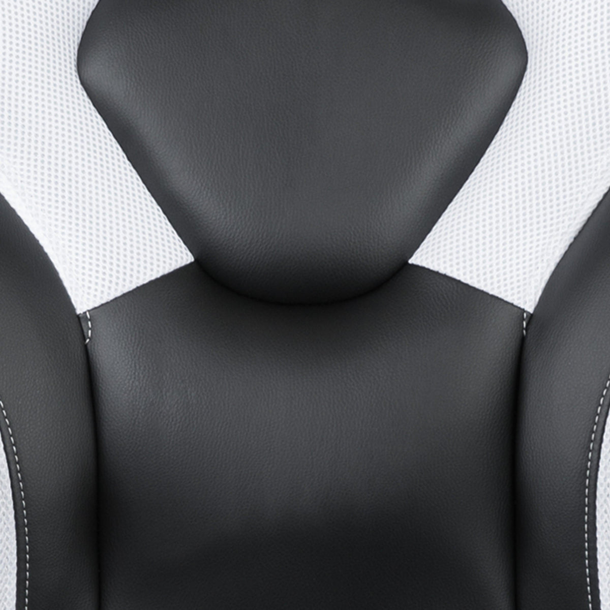 White |#| Ergonomic White and Black Computer Gaming Chair with Padded Flip-Up Arms