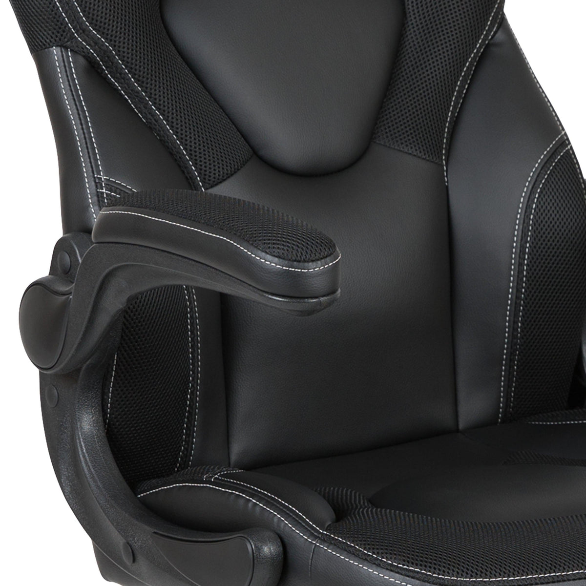 Black |#| Ergonomic Black Computer Gaming Chair with Padded Flip-Up Arms