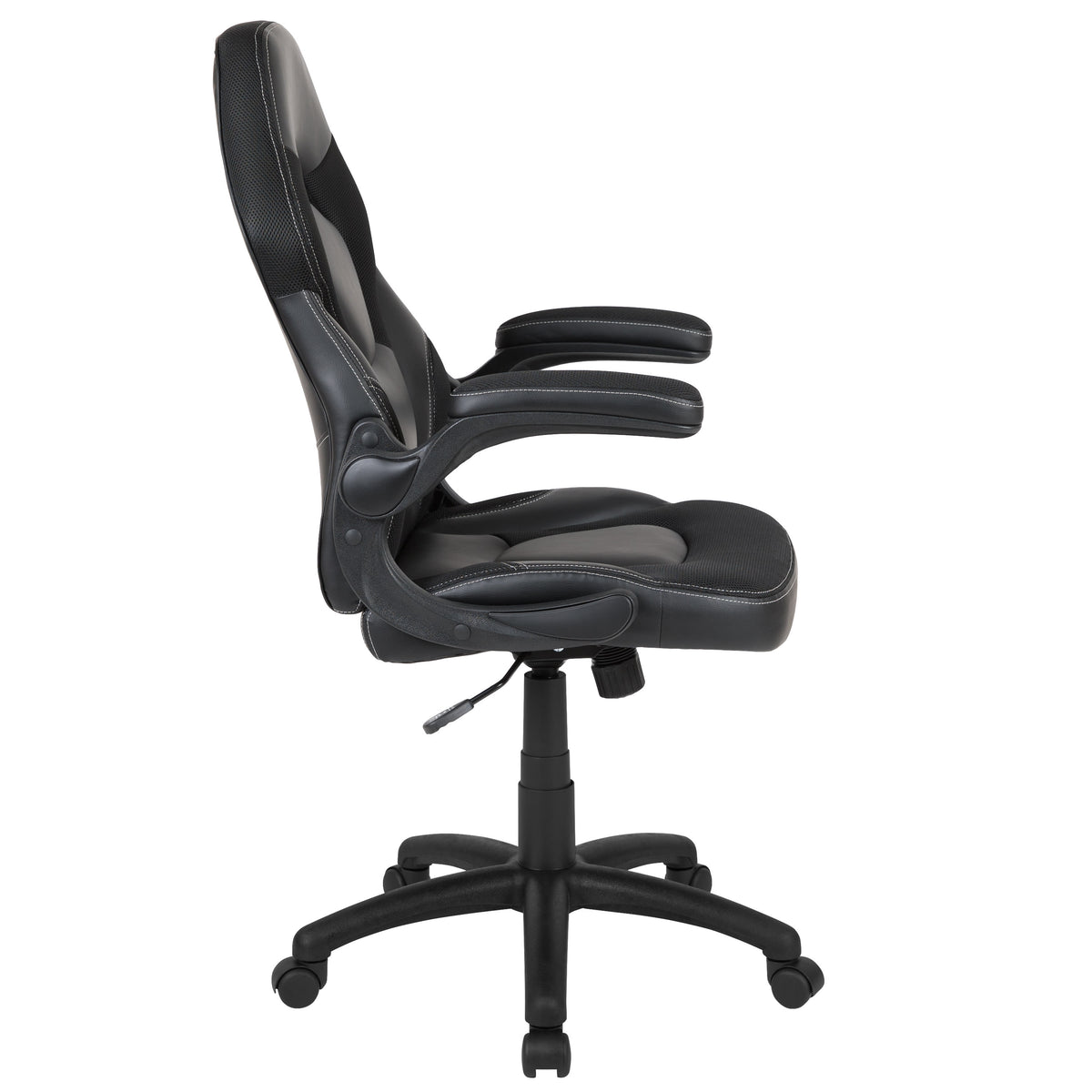 Black |#| Ergonomic Black Computer Gaming Chair with Padded Flip-Up Arms
