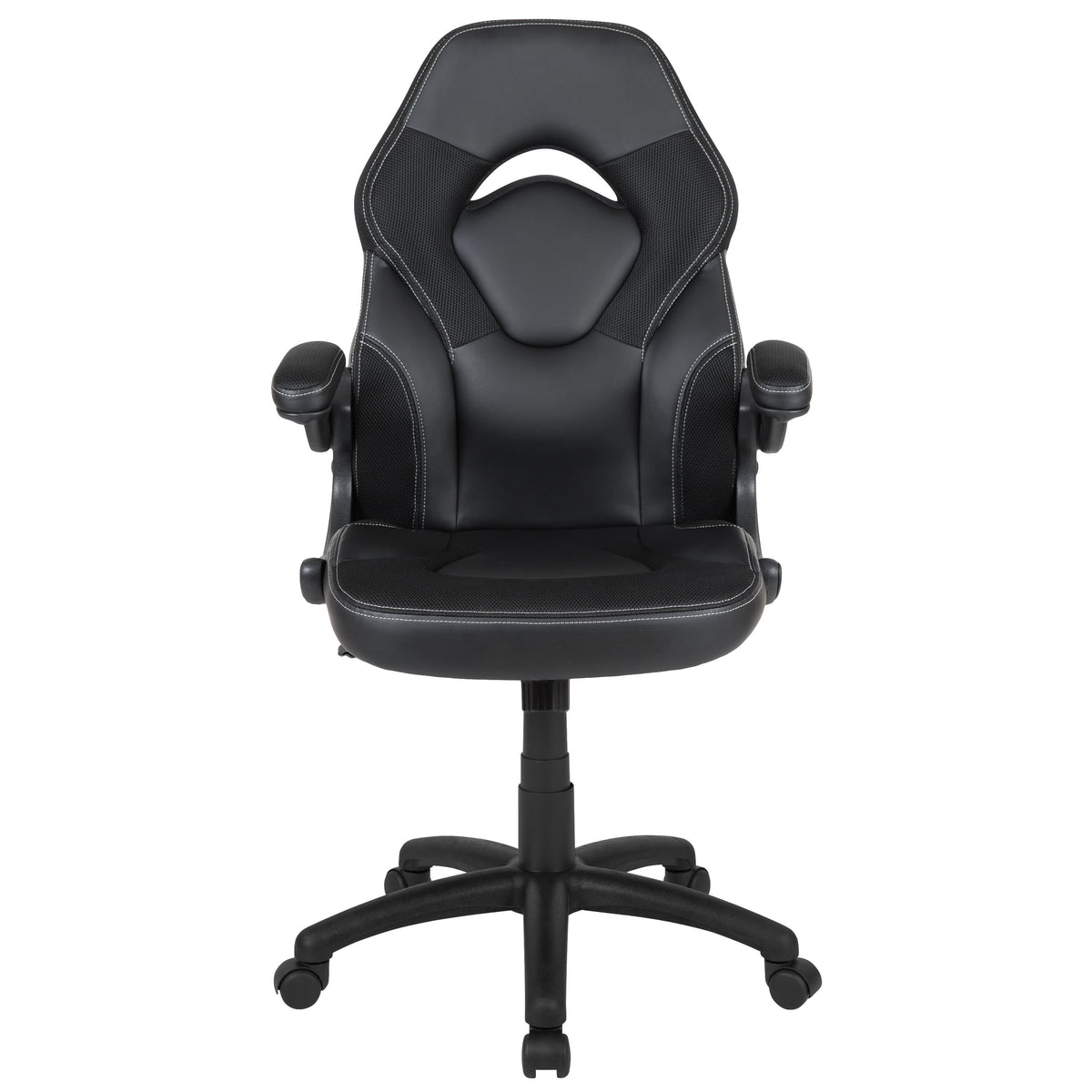Black |#| Ergonomic Black Computer Gaming Chair with Padded Flip-Up Arms