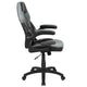 Gray |#| Ergonomic Gray and Black Computer Gaming Chair with Padded Flip-Up Arms
