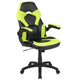 Neon Green |#| Ergonomic Neon Green and Black Computer Gaming Chair with Padded Flip-Up Arms