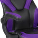 Purple |#| Ergonomic Purple and Black Computer Gaming Chair with Padded Flip-Up Arms