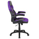 Purple |#| Ergonomic Purple and Black Computer Gaming Chair with Padded Flip-Up Arms