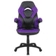 Purple |#| Ergonomic Purple and Black Computer Gaming Chair with Padded Flip-Up Arms