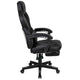 Black with Gray Trim |#| Fully Reclining Gaming Chair with Slideout Footrest, Lumbar Massage-Black/Gray