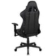 Gray |#| Reclining 360° Swivel Gamers Chair-Black & Gray Faux Leather - Adjustable Arms