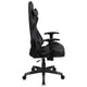 Gray |#| Reclining 360° Swivel Gamers Chair-Black & Gray Faux Leather - Adjustable Arms