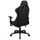 Purple |#| Reclining 360° Swivel Gamers Chair-Black & Purple Faux Leather - Adjustable Arms