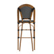 Black & White/Natural Frame |#| 2 Pack All-Weather Commercial Paris Stools with Bamboo Print Frame-Navy/White