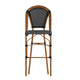 Black & White/Natural Frame |#| 2 Pack All-Weather Commercial Paris Stools with Bamboo Print Frame-Navy/White