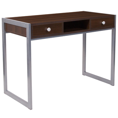 Bradley Desk with Silver Metal Frame - View 1
